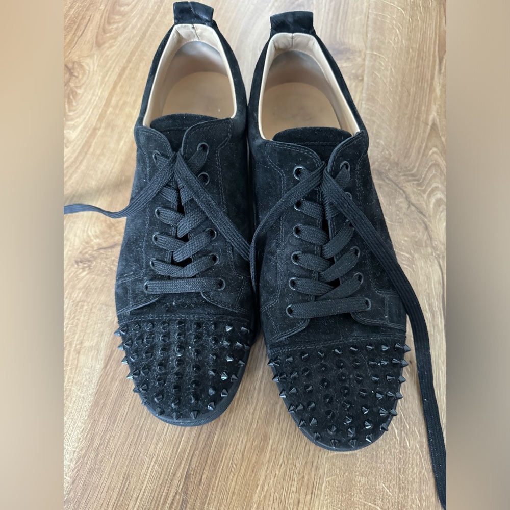 Christian Louboutin Louis Junior Spikes Sneakers - Veau velours - Black